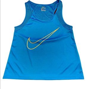 Nike Women Swoosh Running Tank Top Blue